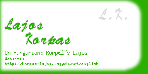 lajos korpas business card